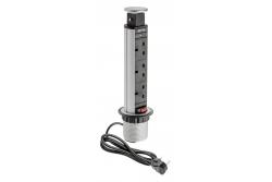 Desktop-Verlängerungskabel 60 mm, 3x UK-Steckdose (silber) ENGLISH VERSION 1208958627