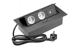 Rechteckige versenkte Steckdose 1208958688