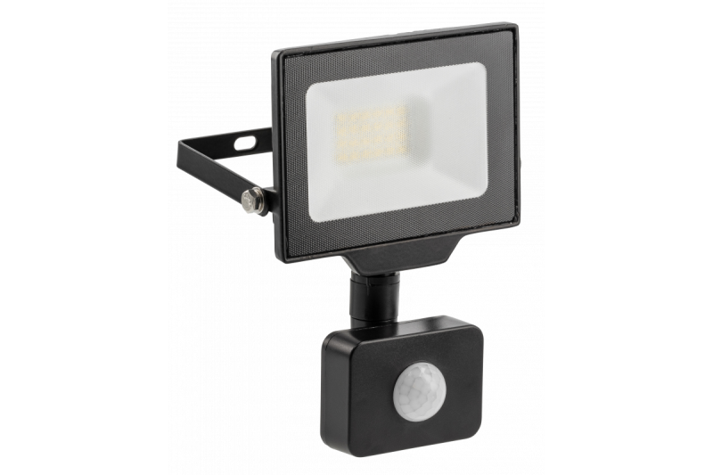 G-TECH LED Flutlicht mit Bewegungssensor, 20W, 2000lm, AC220-240V, 50/60 Hz, PF>0,9, RA>80, IP65, 120°, 6000K, schwarz 1208959175