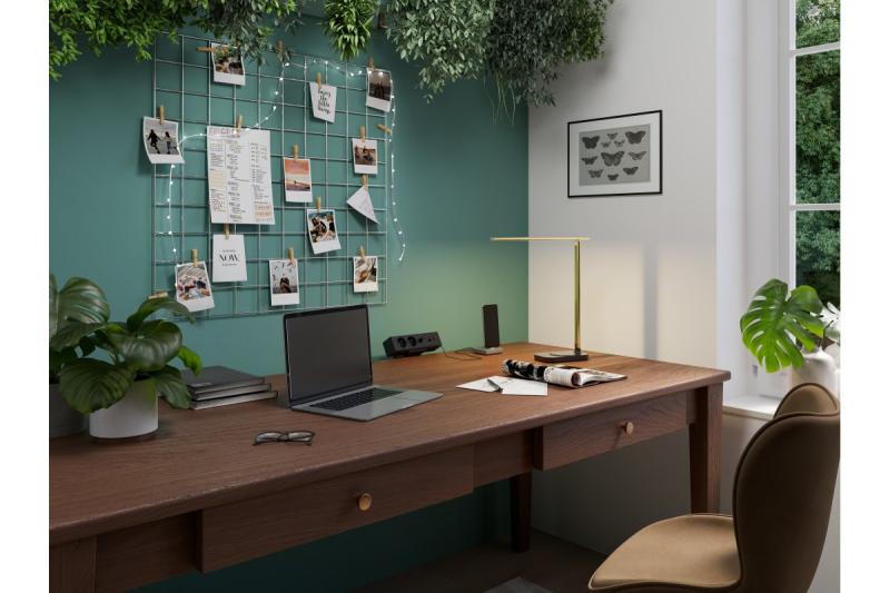 Decor Schreibtischlampe Bressi 8W 450lm AC220-240V 3-CCT Wireless Charging USB PF>0 5 RA>80 Schwarz / Gold 1208962479