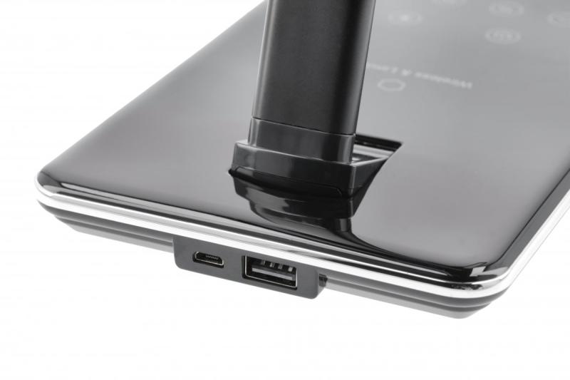 Decor Schreibtischlampe Tritton 6W 340lm AC220-240V 4-CCT Wireless Charging USB PF>0 5 RA>80 schwarz 1208962518