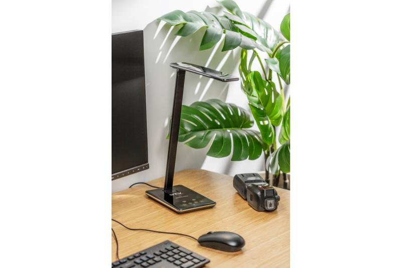 Decor Schreibtischlampe Tritton 6W 340lm AC220-240V 4-CCT Wireless Charging USB PF>0 5 RA>80 schwarz 1208962518