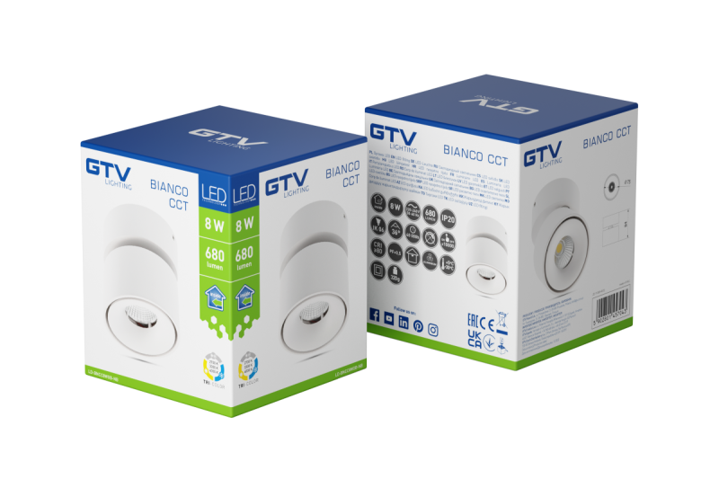 Decor LED-Leuchte BIANCO CCT 8W 680lm AC220-240V 50/60 Hz Ra≥80 IP20 36° 2700/3300/4000K Rund Weiß 1208962677