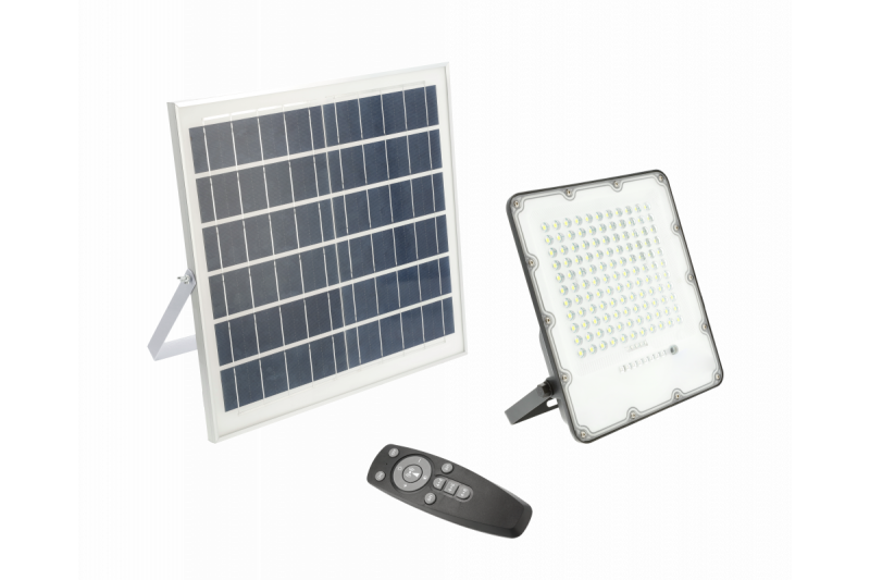 Solar LED Flutlicht BRAVOS, 150W, 1500lm, 6400K, IP65, 120°, Solarpanel, Fernbedienung, 3y 1208962682