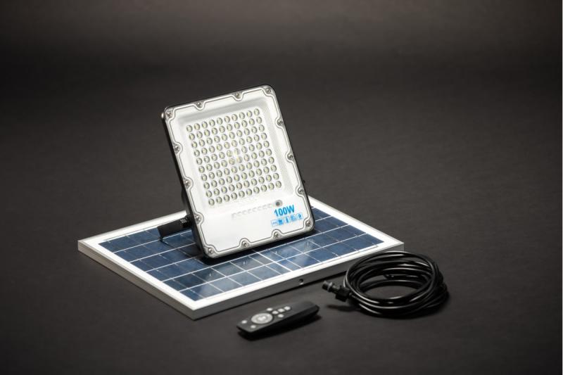 Solar LED Flutlicht BRAVOS, 50W, 500lm, 6400K, IP65, 120°, Solarpanel, Fernbedienung, 3y 1208962684