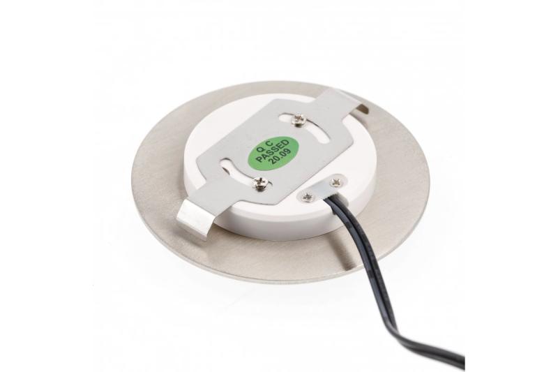 Decor LED Treppenleuchte ESCADA OB DC12V rund mit mattem Abdeckung 0,8W 70lm 4000K Edelstahlkabel 150cm