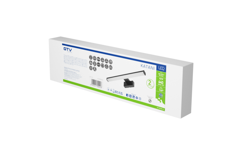 Decor LED-Leuchte Catania 400mm 8W AC220-240V 50/60Hz 4000K IP44 RA >80 640lm Schwarz 1208962884