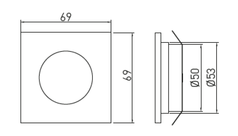 Decor Marbella Küchenbeleuchtungsset mit 3 quadratischen Einbaustrahlern, warmweiß 1208962909