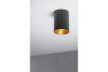 Ceiling luminaire AERO II, aluminum, 70x100mm, IP20, max. 20W, round, black