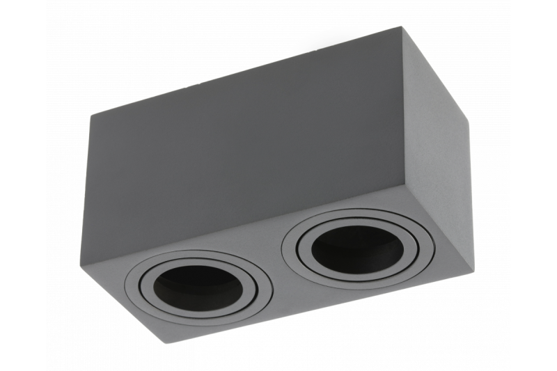 Decor Deckenleuchte AVEIRO DUO Aluminium 160x80x85mm IP20 max 20W*2 quadratisch schwarz 1208963824