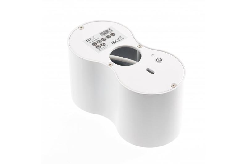 Decor Deckenleuchte AVEIRO DUO Aluminium 160x80x85mm IP20 max 20W*2 rund weiß 1208963827