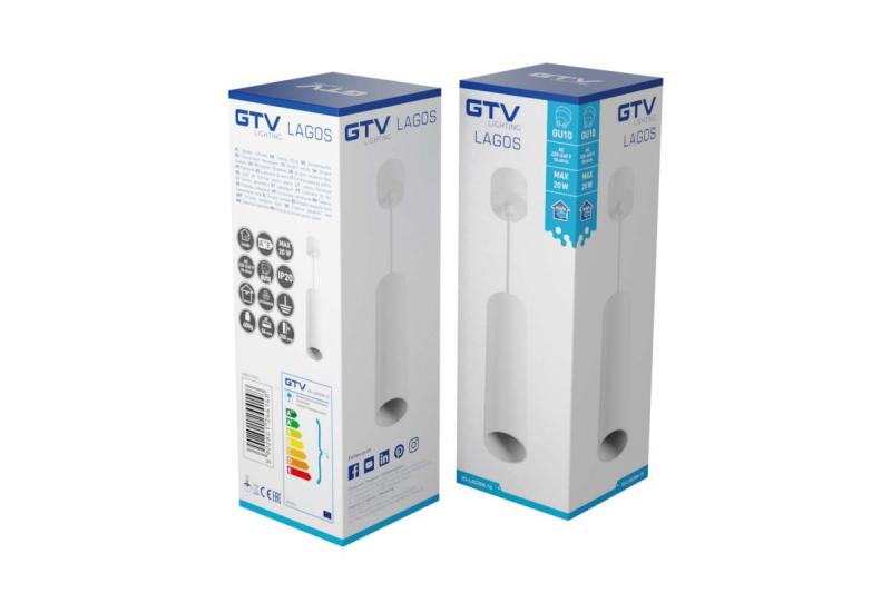 Decor Aufgehängte Leuchte LAGOS GU10 Aluminium IP20 max. 20W weiß 1208963910