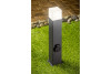 Garden fixture LARGO-P 50, E27, MAX.15W, IP44, AC220-240V, 50-60Hz, max. 2500W, mounting post, graphite