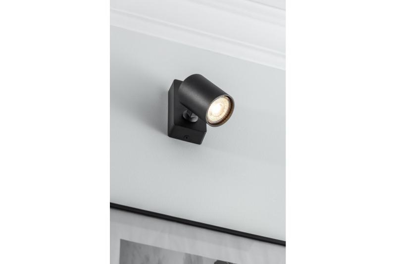 Decor Wandbefestigung SANTO Aluminium IP20 max. 20W einzeln rund schwarz 1208963993