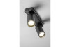 Ceiling luminaire SANTO BIS, aluminium, IP20, max. 20W*2, double, round, black