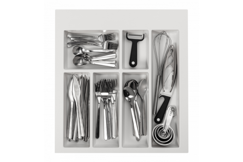 Dekor Cutle Besteckkasten Einsatz für Küchenschublade 500 Weiß 1208966375