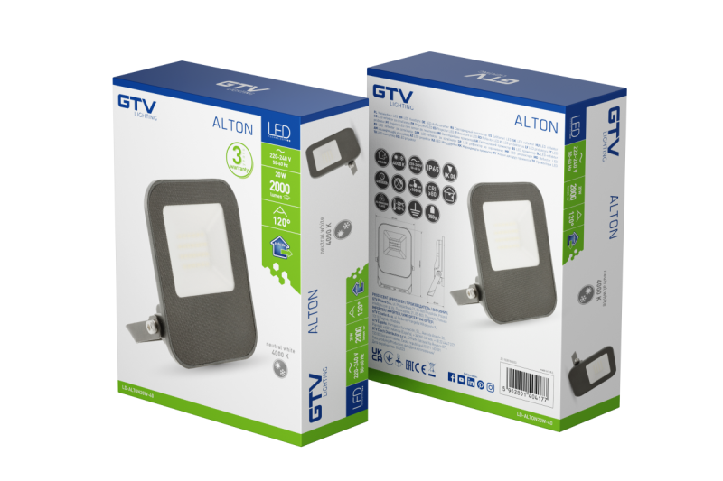 Flutlicht ALTON, LED, 20W, 2000lm, 4000K, AC220-240V, IP65 1208966956