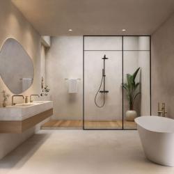 Wasserevolution Flow Duschkombination mit Regendusche matt schwarz T141NPR