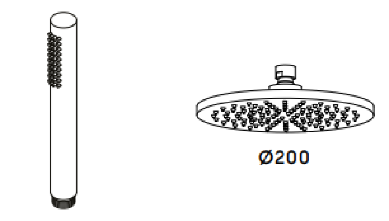 Wasserevolution Flow Duschkombination mit Regendusche Edelstahl T141NIE