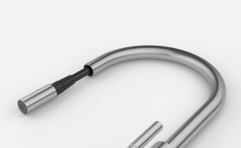 Franke Mythos Masterpiece Küchenarmatur Edelstahl mit J-Auslauf und herausziehbarer Düse - 115.0711.554