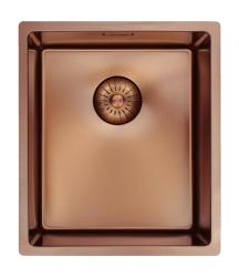Pure.Sink Prestige Spülbecken 34x40 cm PVD Kupfer 10mm Radius Unterbau, Flachbau und Aufbau PPG3440-62