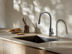 Pure.Sink Prestige Spülbecken 50x40 cm PVD Gun Metal 10mm Radius Unterbau, Flachbau und Aufbau PPG5040-61