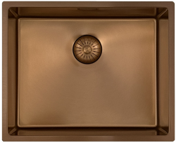 Pure.Sink Prestige Spüle 50x40 cm PVD Kupfer 10mm Radius Unterbau, Flachbau und Aufbau PPG5040-62