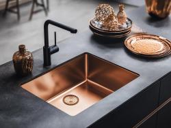 Pure.Sink Prestige Spüle 50x40 cm PVD Kupfer 10mm Radius Unterbau, Flachbau und Aufbau PPG5040-62