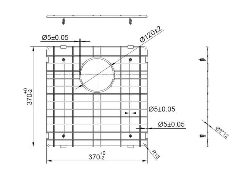 Pure.Sink Prestige Bodenablage 40 Kupfer PPGGD40-62