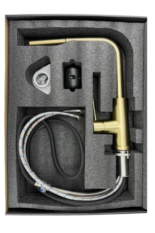 Pure.Sink Elite Steel Spark-S Küchenarmatur PVD Gun Metal mit ausziehbarem Auslauf PS8041-61