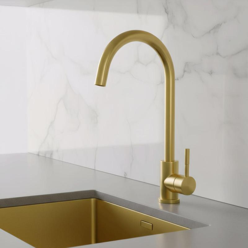 Pure.Sink Elite Steel Stream Küchenarmatur PVD gebürstetes Gold PS8044-60