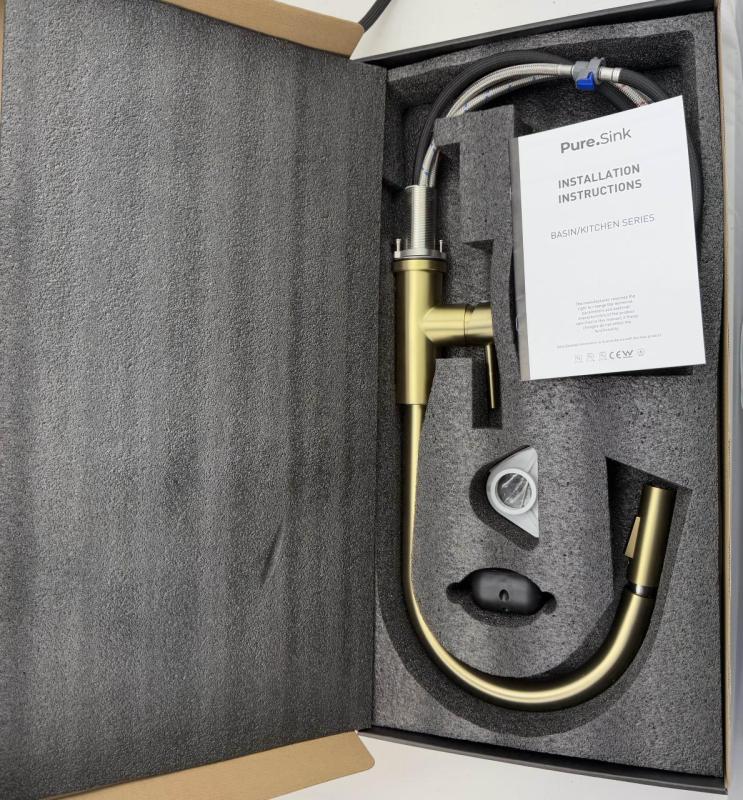 Pure.Sink Elite Steel Stream-S Küchenarmatur Matt Schwarz mit ausziehbarem Auslauf PS8045-10