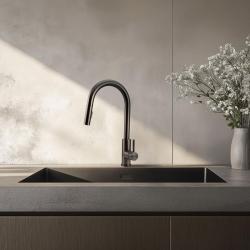 Pure.Sink Elite Steel Stream-S Küchenarmatur PVD Gun Metal mit ausziehbarem Auslauf PS8045-61