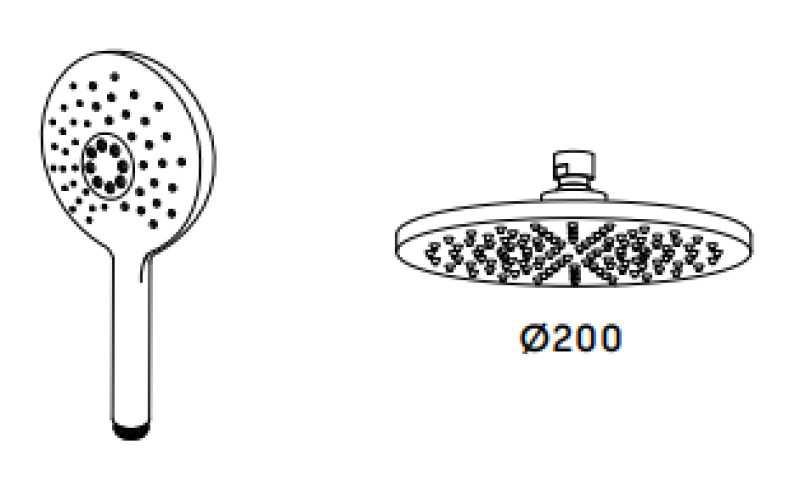 Wasserevolution Flow thermostatische Duschkombination mit Regendusche PVD gebürstetes Kupfer 250mm rund T141TNR25CPE