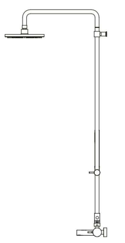 Wasserrevolution Flow Drei-Wege-Duschmischer mit Hand- und Kopfbrause Chrom T131N01