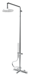 Wasserevolution Flow Drei-Wege-Duschmischer mit Hand- und Kopfbrause Gun Metal 250mm T131N25GME