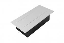 Möbelsteckdose 2x Schuko-Steckdose, USB A+C, ohne Kabel, weiß