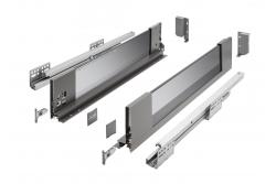 GTV AXIS PRO drawer H=116, L=550, soft-close, side with glass, anthracite