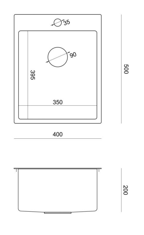 Aquadesign Clara Spülbecken Gold 40x50cm Aufsatz- oder Flacheinbau mit Armaturenbank und Goldener Stopfen - 1208969506