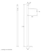 Waterevolution Flow vrijstaande wastafelkraan chroom T11301 tekening