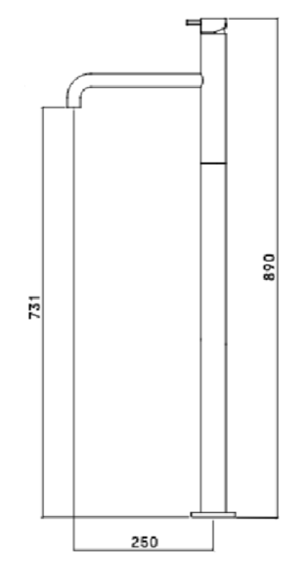 Wasserevolution Flow freistehende Badarmatur Kupfer T134CPE