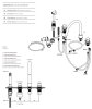 Waterevolution Flow 4-gats keukenmengkraan met uittrekbare sproeier zwart T153UPR