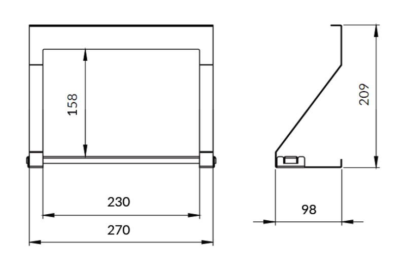 Epka Luxion Kitchen Paper Towel Holder for Kitchen Rails Metal Black 1208969968