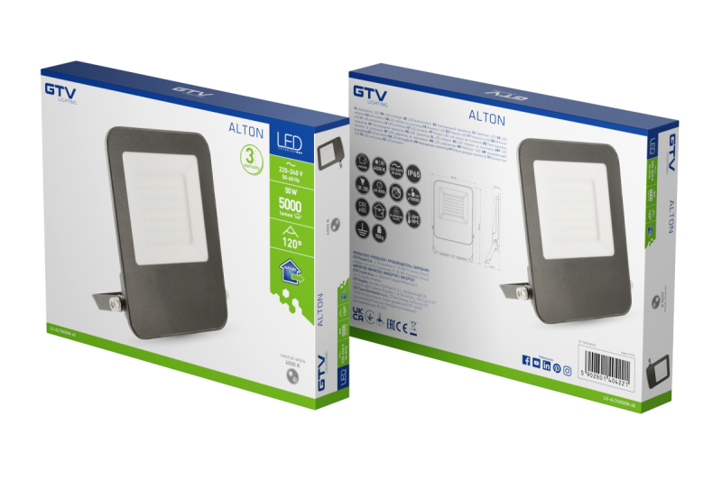 Scheinwerfer ALTON, LED, 50W, 5000lm, 4000K, AC220-240V, IP65