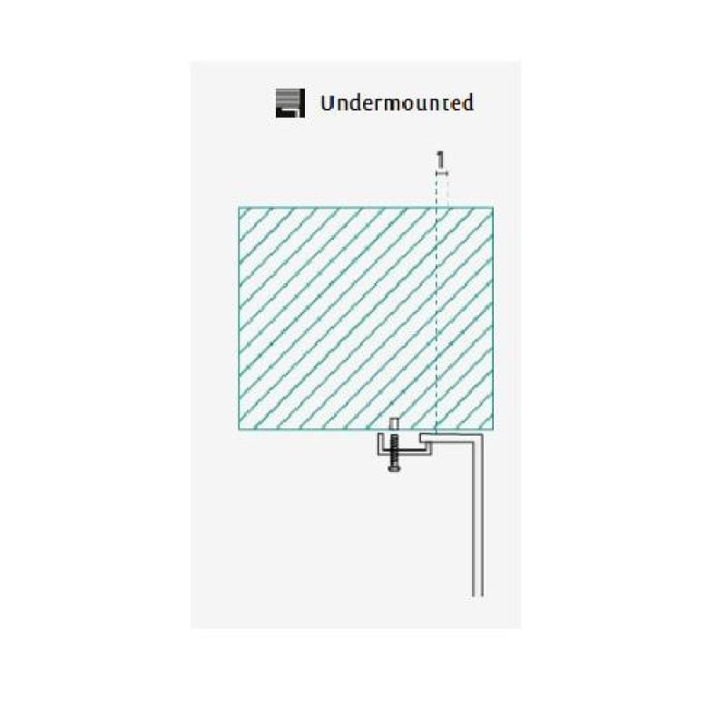 Banka P18380 Edelstahl Rundes flaches Spülbecken mit Abtropffläche 45 cm Aufsatz und Unterbau 1208970057