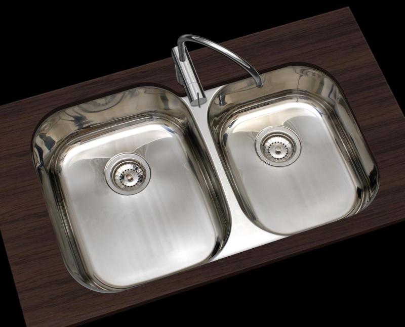 Banka Princess Edelstahl-Doppelspüle Unterbau 750 x 475 mm 1208970067