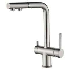 Ausmann Ellington 3-Wege Küchenarmatur mit Ausziehbarem Auslauf und Gefiltertem Wasser – Edelstahl - 1208970082