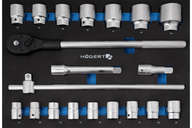 3/4" ratchet tool set, 20 pcs, EVA insert