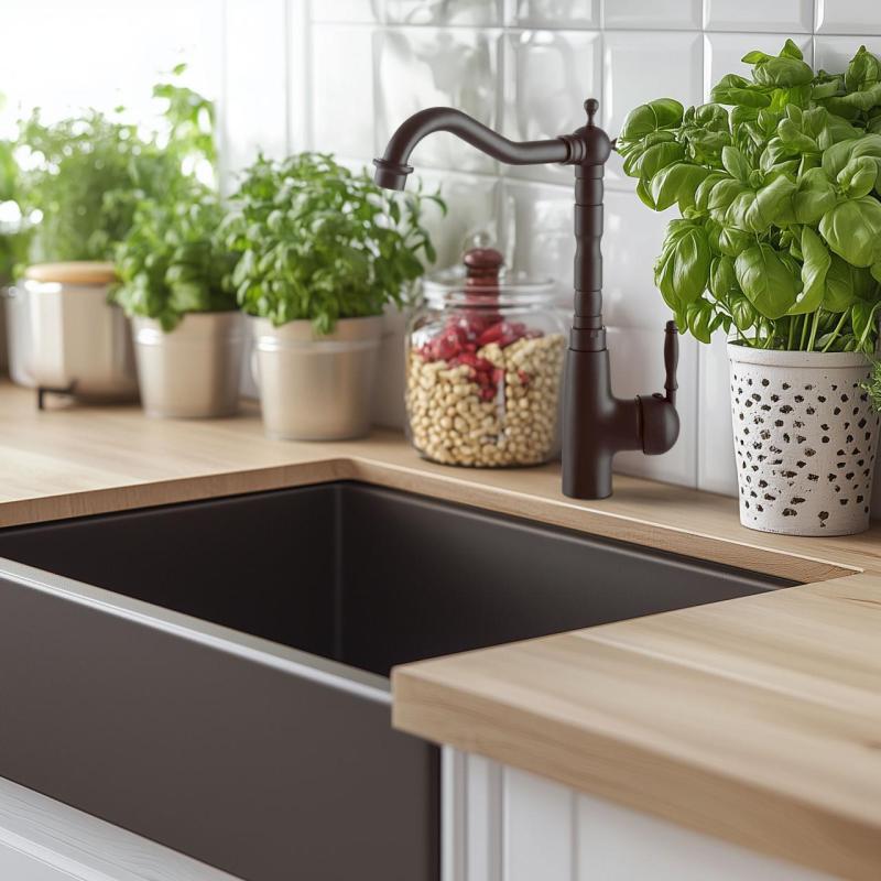 Graniteland Verve Küchenarmatur Schwarz mit schwenkbarem Auslauf 1208970702