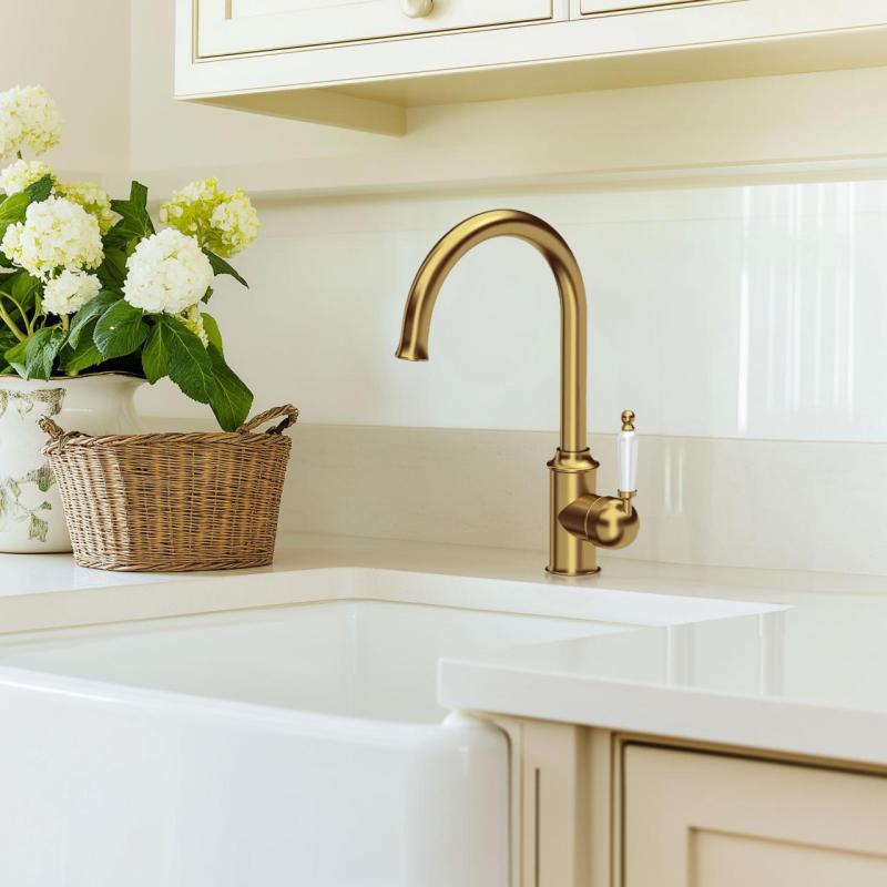 Ausmann Ceramic Mira Keramik Weißes Spülbecken - Unterbau und Zwischenbau 590 x 458 mm mit Edelstahlstopfen 1208970733